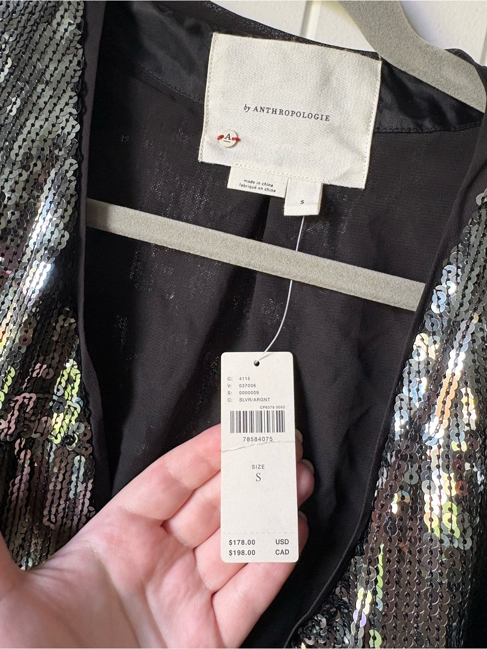 Anthropologie Sequin Fringe Jacket - Black - Picture 5 of 5